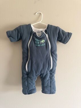 Baby Merlin’s Magic Sleepsuit size small 3-6 month blue cotton